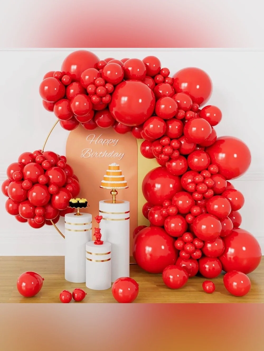 5for$10 Red Balloon Garland 120Pc Holiday Christmas Party And Birthday Party